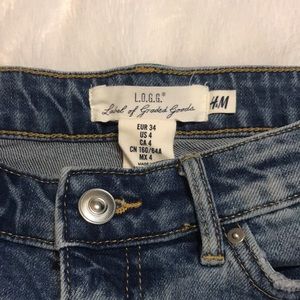 💙 New Distressed Hem H&M Blue Jean Shorts